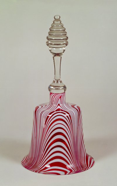 Striped bell, by Nailsea by English School